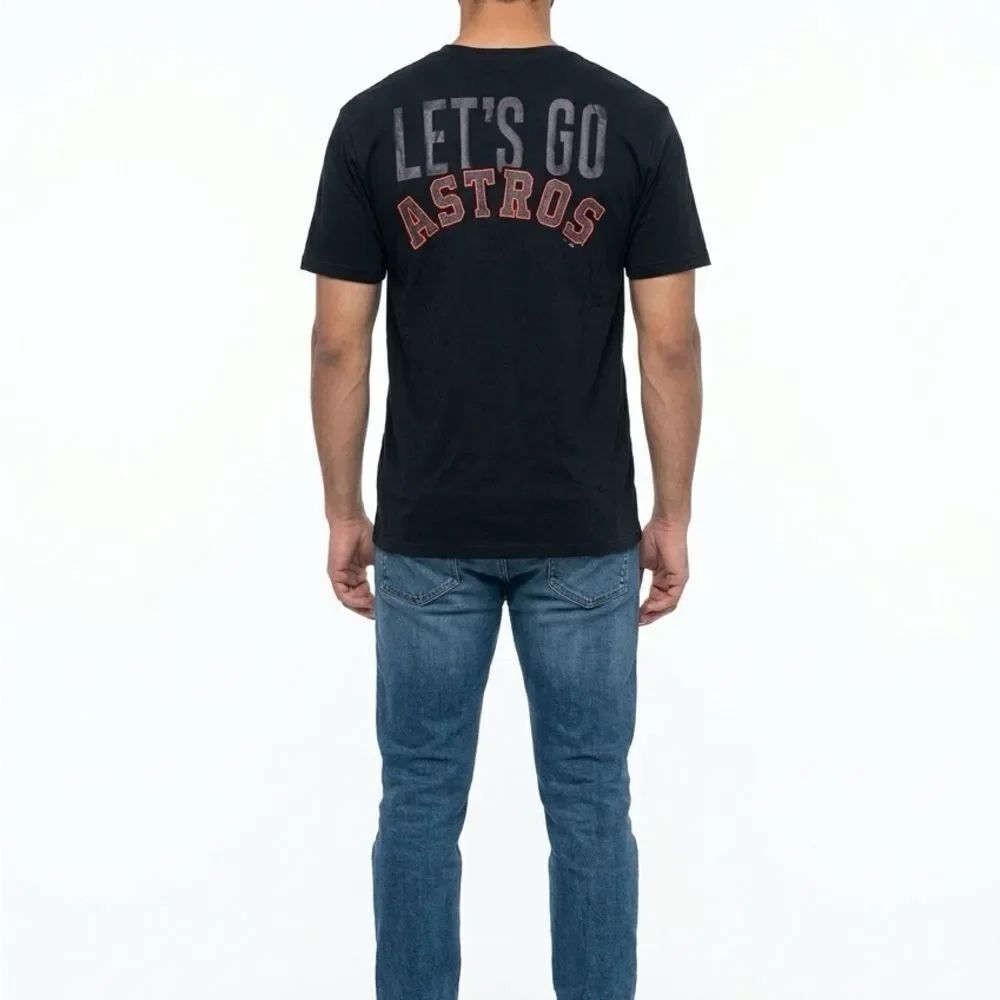 FANATICS | Let's Go Astros Black Houston MLB Graphic Tee Men’s Size Large
